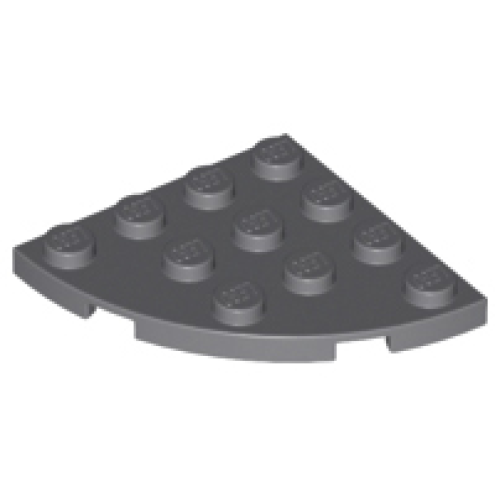 Деталь LEGO 30565 Plate, Round Corner 4 x 4 - Dark Bluish Gray