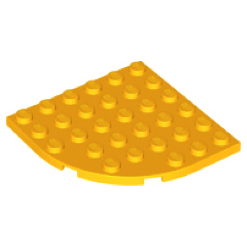Деталь LEGO 6003 Plate, Round Corner 6 x 6 - Bright Light Orange