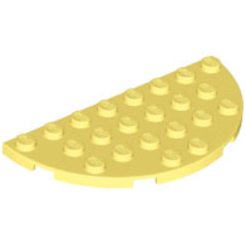 Деталь LEGO 22888 Plate, Round Half 4 x 8 - Bright Light Yellow
