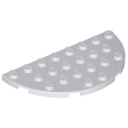 Plate, Round Half 4 x 8 - Light Bluish Gray