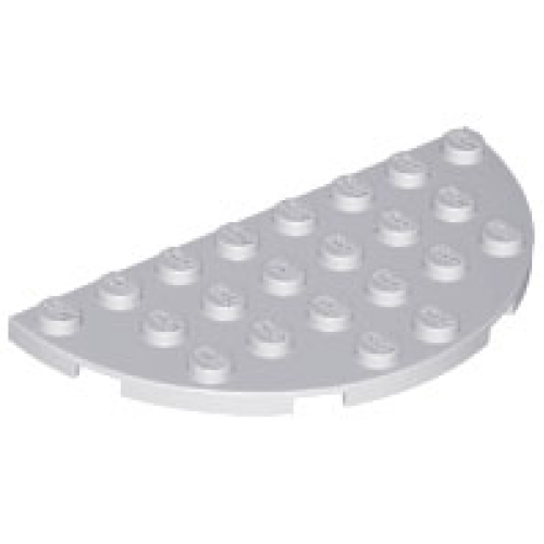 Деталь LEGO 22888 Plate, Round Half 4 x 8 - Light Bluish Gray