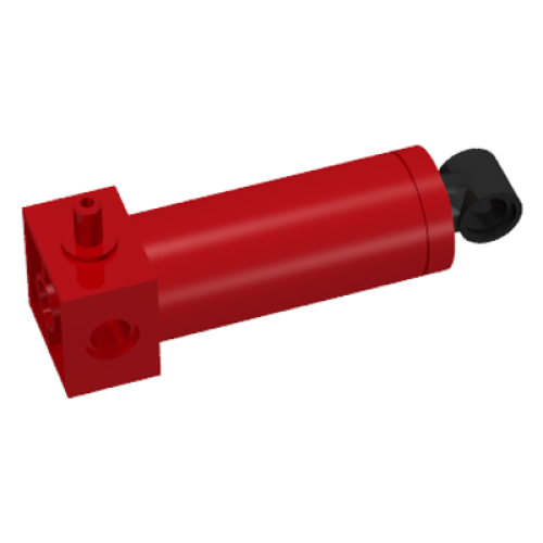 Деталь LEGO 4688c01 Pneumatic Cylinder with 1 Inlet Medium (48mm) - Red