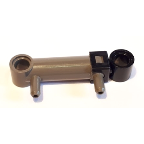 Деталь LEGO x189c01 Pneumatic Cylinder with 2 Inlets Small (32mm) - Dark Gray