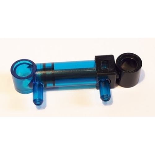 Деталь LEGO x189c01 Pneumatic Cylinder with 2 Inlets Small (32mm) - Trans-Dark Blue