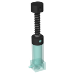 Pneumatic Pump Second Version with Black Top - Trans-Light Blue Pneumatic Pump Second Version with Black Top - Trans-Light Blue
