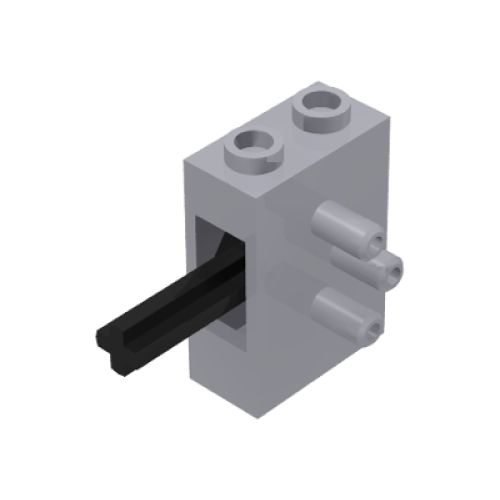 Деталь LEGO 4694c01 Pneumatic Switch with Top Studs - Light Bluish Gray