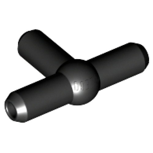 Деталь LEGO 4697b Pneumatic T Piece Second Version (T Bar with Ball in Center) - Black