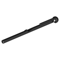 Projectile Arrow, Bar 8L with Round End (Spring Shooter Dart) - Black