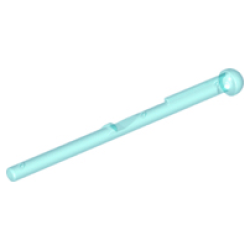 Projectile Arrow, Bar 8L with Round End (Spring Shooter Dart) - Trans-Light Blue