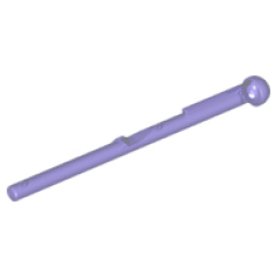 Projectile Arrow, Bar 8L with Round End (Spring Shooter Dart) - Trans-Purple