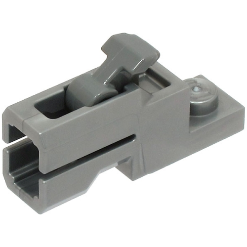 Деталь LEGO 69754c01 Projectile Launcher, 1 x 2 Mini Blaster / Tile Shooter with Dark Bluish Gray Trigger (69754 / 69755) - Flat Silver