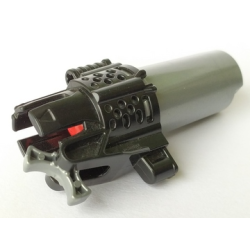 Projectile Launcher, Bionicle Weapon Midak (Zamor) Skyblaster with Black Housing - Flat Silver