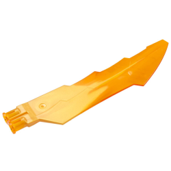 Propeller 1 Blade 14L with 2 Axle Holes and Jagged Edges (Sword Blade) with Marbled Pearl Gold Pattern - Trans-Orange