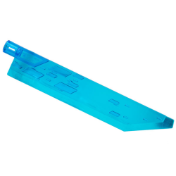 Propeller 1 Blade 14L with Axle Hole (Sword Blade) - Trans-Dark Blue