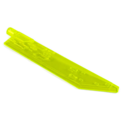 Propeller 1 Blade 14L with Axle Hole (Sword Blade) - Trans-Neon Green