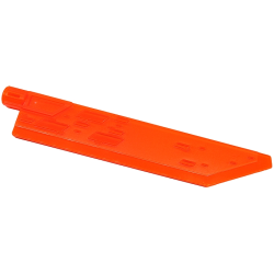 Propeller 1 Blade 14L with Axle Hole (Sword Blade) - Trans-Neon Orange