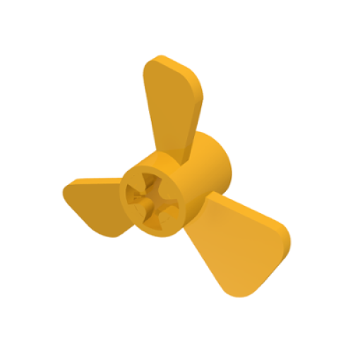 Деталь LEGO 6041 Propeller 3 Blade 3 Diameter with Axle Hole - Bright Light Orange