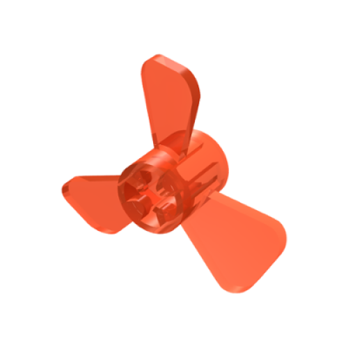 Деталь LEGO 6041 Propeller 3 Blade 3 Diameter with Axle Hole - Trans-Neon Orange
