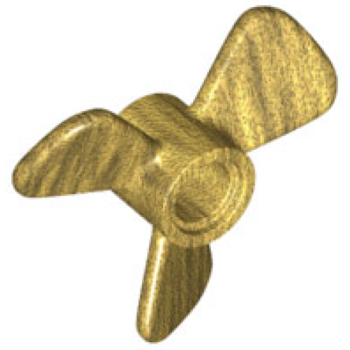 Деталь LEGO 65768 Propeller 3 Blade 3 Diameter with Pin Hole - Pearl Gold