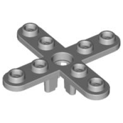 Propeller 4 Blade 5 Diameter with Rounded Ends and Open Hub - Light Bluish Gray Propeller 4 Blade 5 Diameter with Rounded Ends and Open Hub - Light Bluish Gray