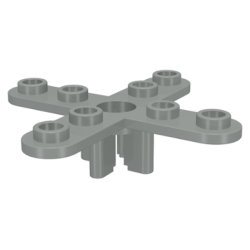 Propeller 4 Blade 5 Diameter with Rounded Ends and Open Hub - Light Gray Propeller 4 Blade 5 Diameter with Rounded Ends and Open Hub - Light Gray