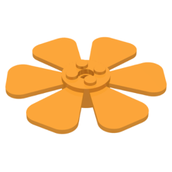 Propeller 6 Blade Fan 8 x 8 - Medium Orange Propeller 6 Blade Fan 8 x 8 - Medium Orange