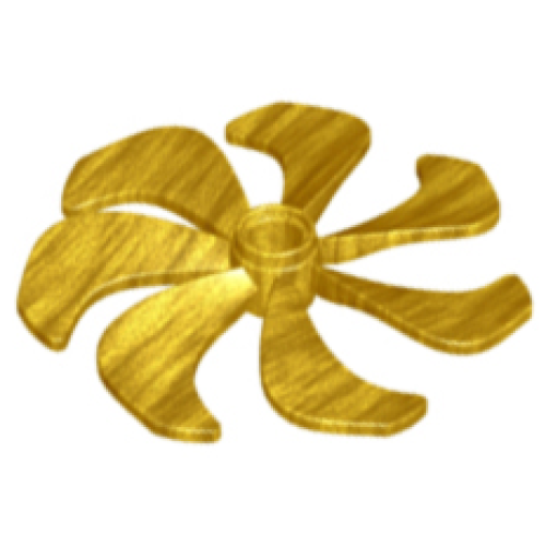 Деталь LEGO 87751 Propeller 7 Blade 6 Diameter - Pearl Gold