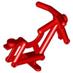 Bicycle Frame with Handlebars - Red