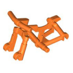 Bicycle Frame, Heavy Mountain Bike with Handlebars - Orange