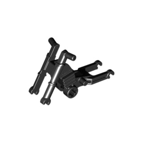 Деталь LEGO 50859b Motorcycle Chassis, Long Fairing Mounts and Foot Pegs - Black