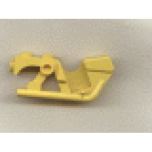 Деталь LEGO x81sub2 Motorcycle Town Body Rear - Part of x81 - Yellow