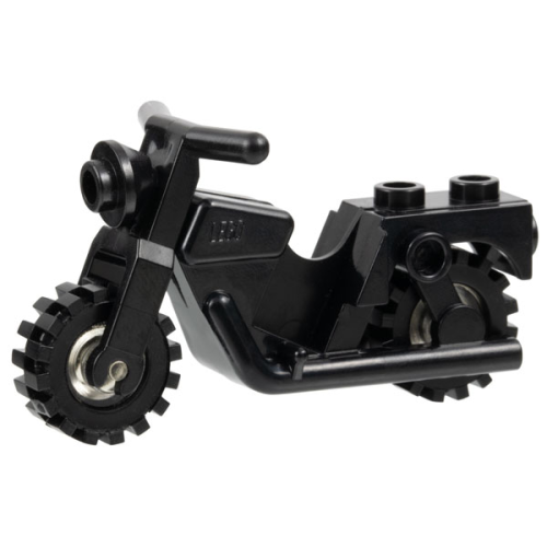 Деталь LEGO x81c02 Motorcycle Town with Trans-Clear Wheels with Black Tires (x81 / 3464c02) - Black