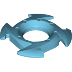 Ring 4 x 4 with 2 x 2 Hole and 4 Arrow Ends (Ninjago Spinner Crown) - Medium Azure Ring 4 x 4 with 2 x 2 Hole and 4 Arrow Ends (Ninjago Spinner Crown) - Medium Azure