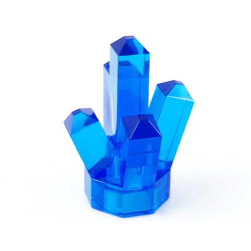 Деталь LEGO 52 Rock 1 x 1 Crystal 5 Point - Trans-Dark Blue