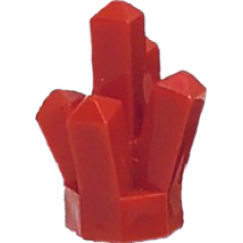 Деталь LEGO 52 Rock 1 x 1 Crystal 5 Point - Red