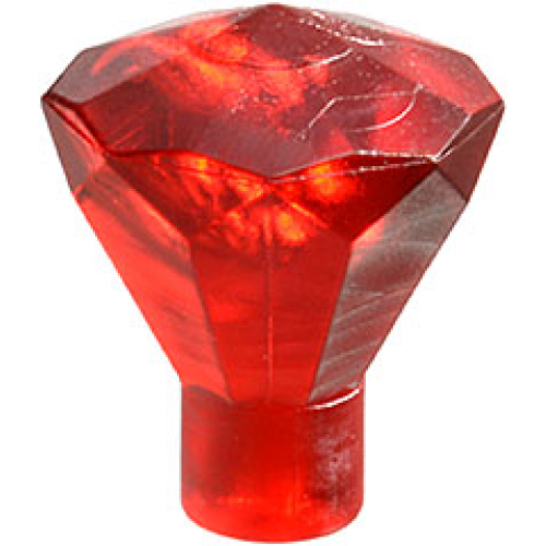 Деталь LEGO 30153 Rock 1 x 1 Jewel 24 Facet - Trans-Red