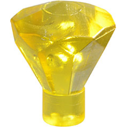 Rock 1 x 1 Jewel 24 Facet - Trans-Yellow