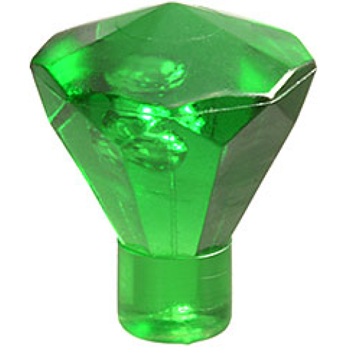 Деталь LEGO 30153 Rock 1 x 1 Jewel 24 Facet - Trans-Green
