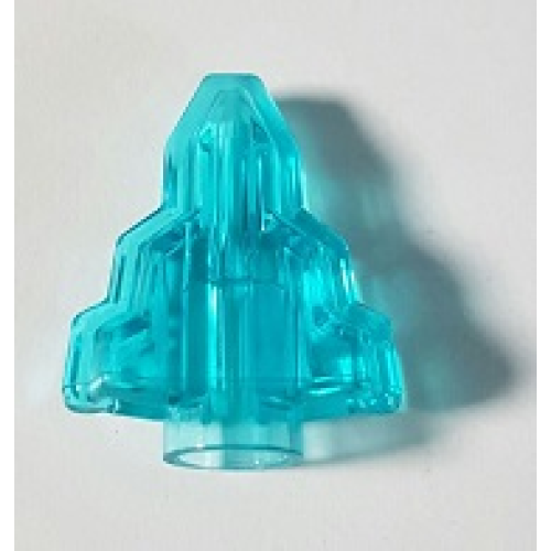 Деталь LEGO 10178 Rock 1 x 2 Crystal Stepped - Trans-Light Blue