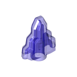 Rock 1 x 2 Crystal Stepped - Trans-Purple