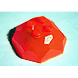 Rock 4 x 4 Octagonal Boulder, Top - Trans-Neon Orange Rock 4 x 4 Octagonal Boulder, Top - Trans-Neon Orange