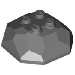 Rock 4 x 4 Octagonal Boulder, Top - Dark Bluish Gray Rock 4 x 4 Octagonal Boulder, Top - Dark Bluish Gray