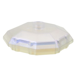 Rock 4 x 4 Octagonal, Bottom (Diamond Dress Container Top) - Satin Trans-Clear Rock 4 x 4 Octagonal, Bottom (Diamond Dress Container Top) - Satin Trans-Clear