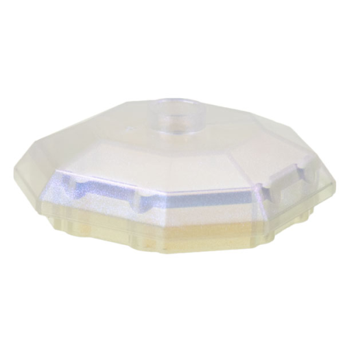 Деталь LEGO 80337 Rock 4 x 4 Octagonal, Bottom (Diamond Dress Container Top) - Satin Trans-Clear