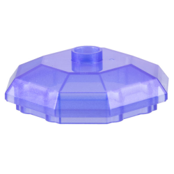 Rock 4 x 4 Octagonal, Bottom (Diamond Dress Container Top) - Satin Trans-Purple Rock 4 x 4 Octagonal, Bottom (Diamond Dress Container Top) - Satin Trans-Purple