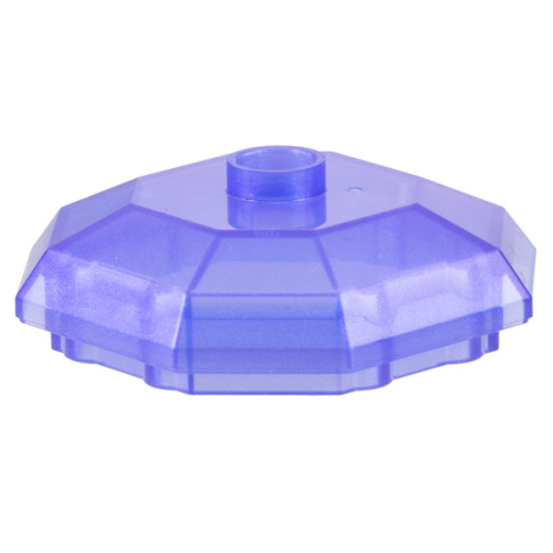 Деталь LEGO 80337 Rock 4 x 4 Octagonal, Bottom (Diamond Dress Container Top) - Satin Trans-Purple
