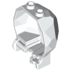 Rock Boulder Hinged, Half - White Rock Boulder Hinged, Half - White