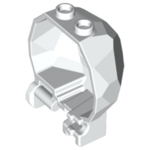 Деталь LEGO 15073 Rock Boulder Hinged, Half - White