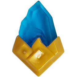 Rock Faceted Pointed with Molded Pearl Gold Base Pattern (Monkie Kid Color Stone) - Trans-Dark Blue Rock Faceted Pointed with Molded Pearl Gold Base Pattern (Monkie Kid Color Stone) - Trans-Dark Blue