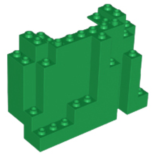 Деталь LEGO 6082 Rock Panel 4 x 10 x 6 Rectangular (BURP) - Green